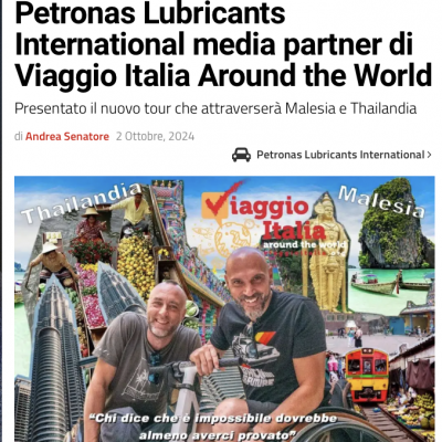 2024 - Motori Online - PETRONAS Partner di Viaggio Italia Around The World