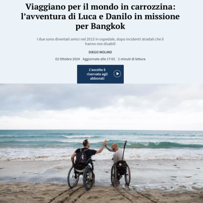 2024 - La Stampa - Viaggiano per il mondo in carrozzina: l’avventura di Luca e Danilo